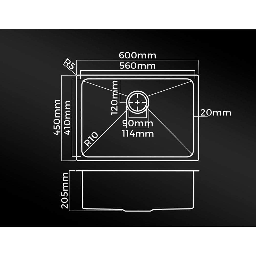Kitchen Sink Basin Stainless Steel Bathroom Laundry