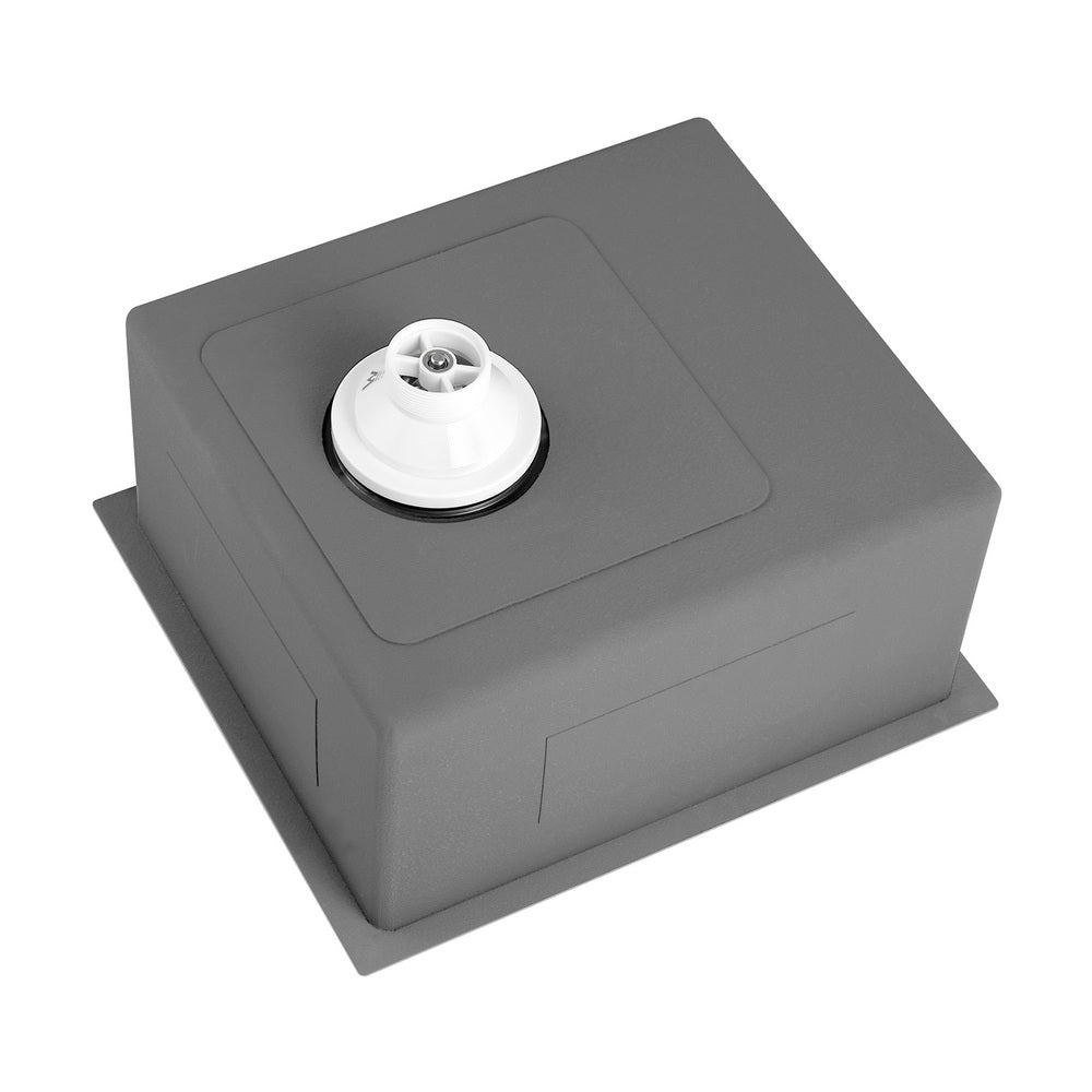 44X38CM Stainless Steel Sink Single Bowl with Waste Black