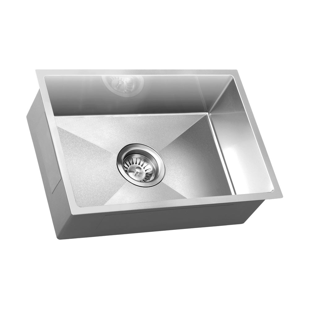 44X38CM Stainless Steel Sink Single Bowl with Waste Black