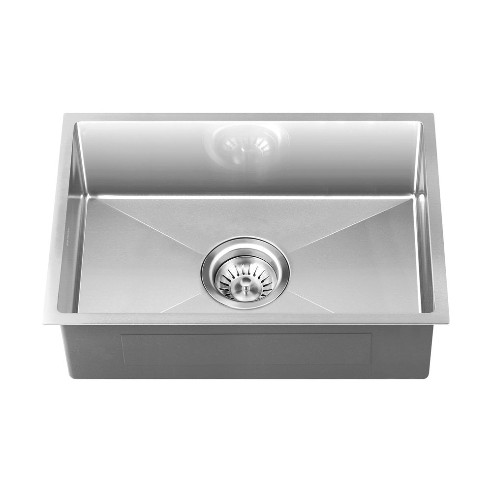 44X38CM Stainless Steel Sink Single Bowl with Waste Black