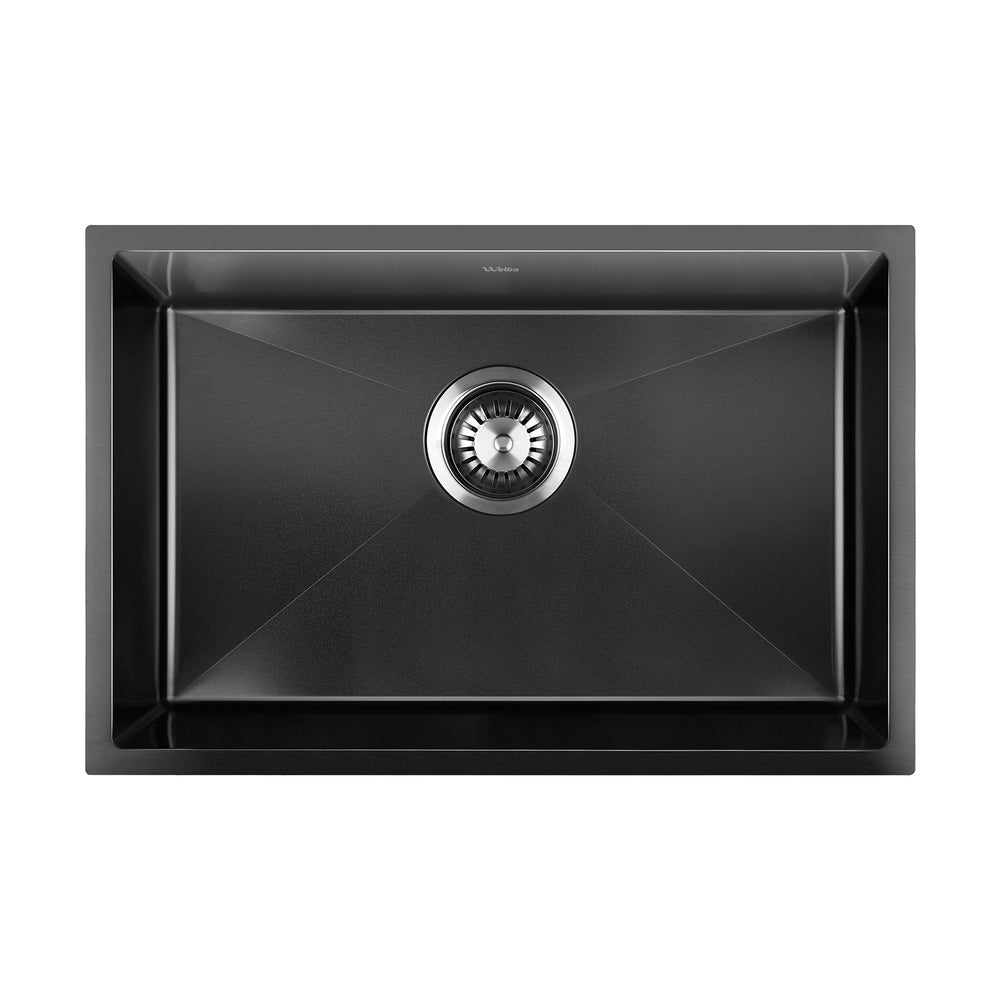 Welba Kitchen Sink Stainless Steel Basin Single Flush Mount 60X45CM