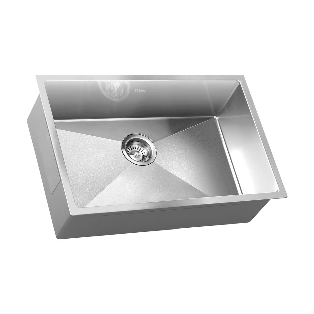 44X38CM Stainless Steel Sink Single Bowl with Waste Black