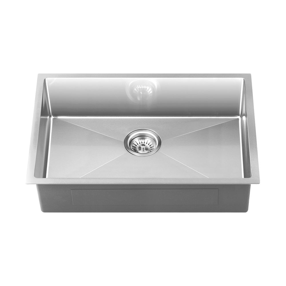 44X38CM Stainless Steel Sink Single Bowl with Waste Black