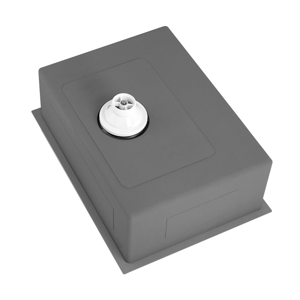 44X38CM Stainless Steel Sink Single Bowl with Waste Black