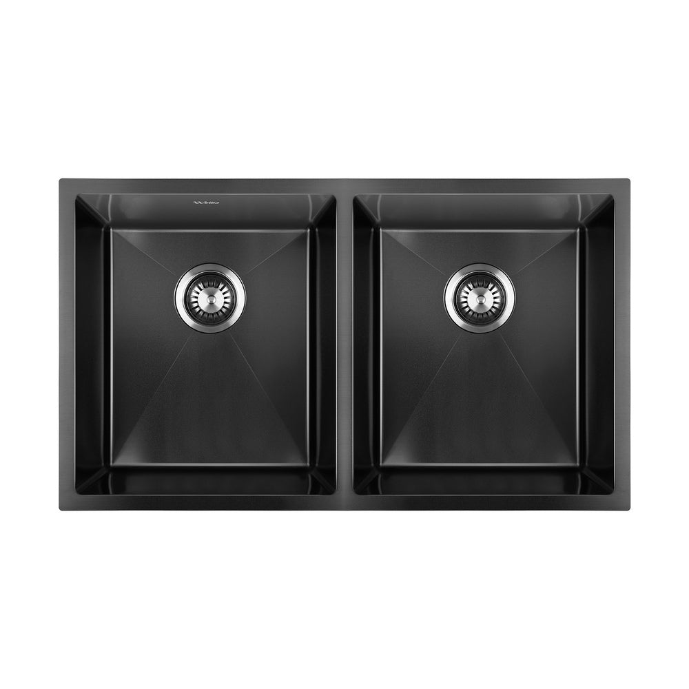 Welba Kitchen Sink Stainless Steel Basin Double Flush Mount