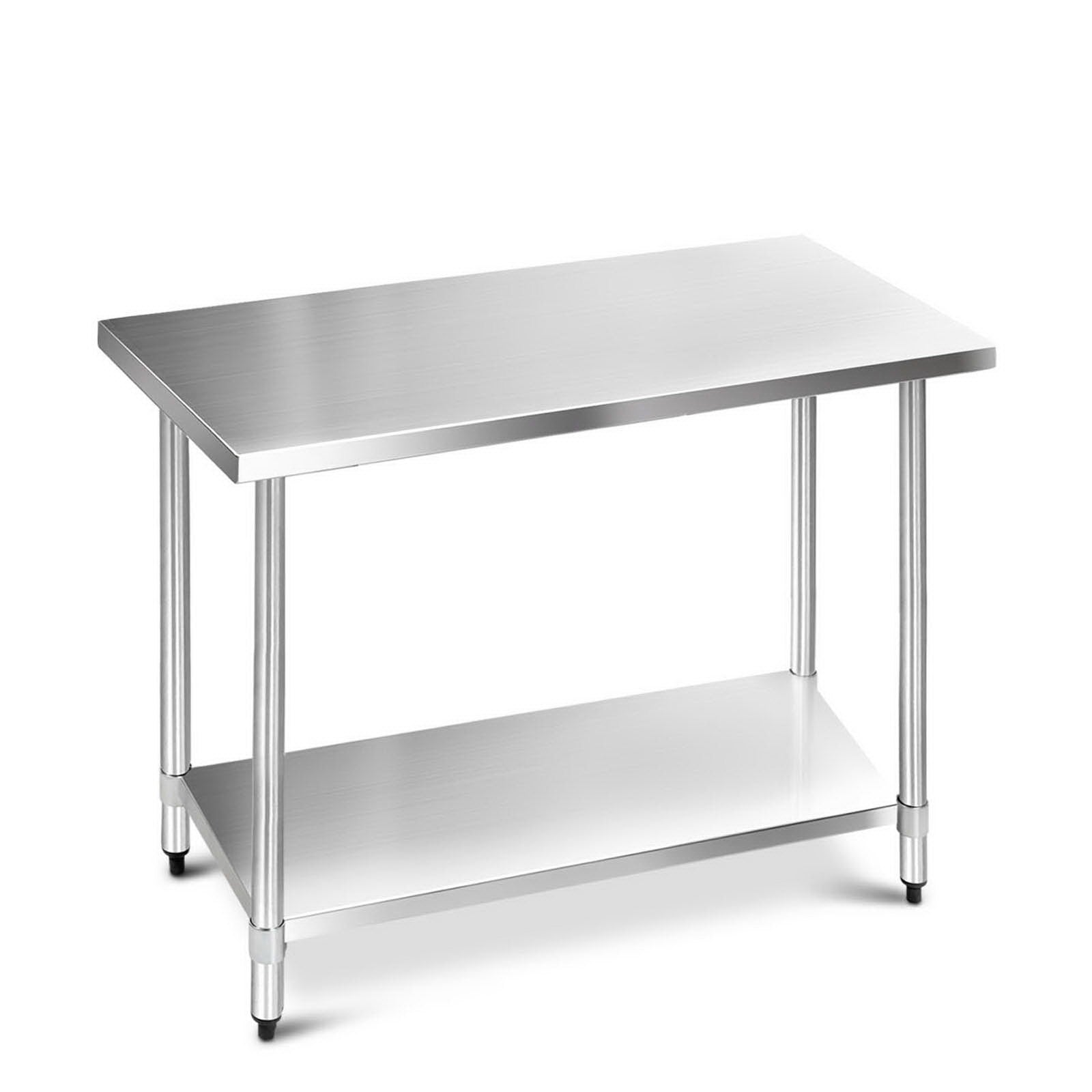 Stainless Steel Kitchen Bench 1219x610mm Commercial Prep Table Classic