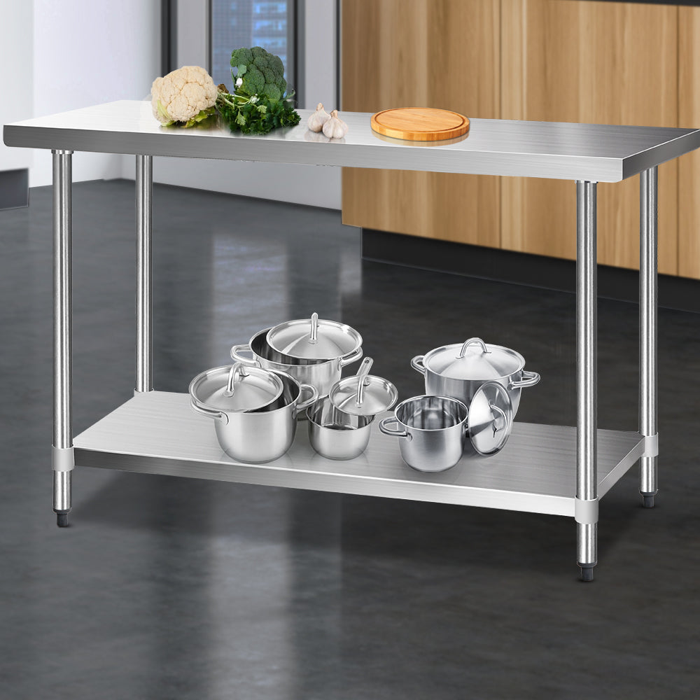 Durable 1524X610Mm Stainless Steel Kitchen Bench