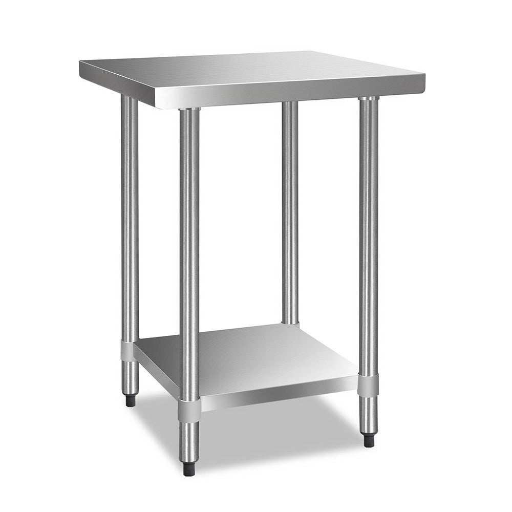 610x610mm Stainless Steel Kitchen Bench Commercial Food Prep Table