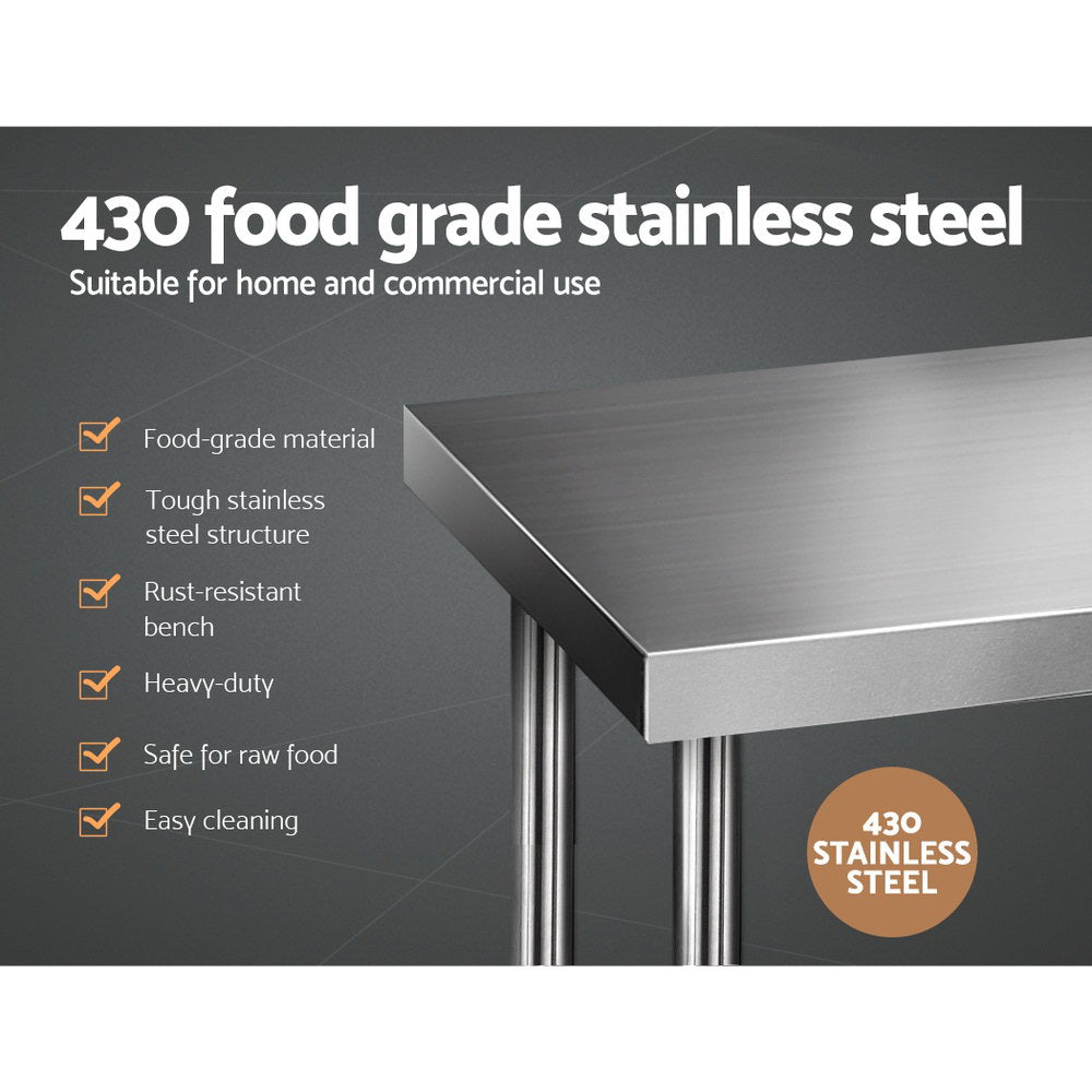 1219X610Mm Stainless Steel Kitchen Bench