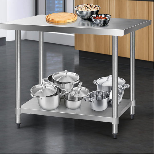 1219X610Mm Stainless Steel Kitchen Bench, Kitchen Sinks