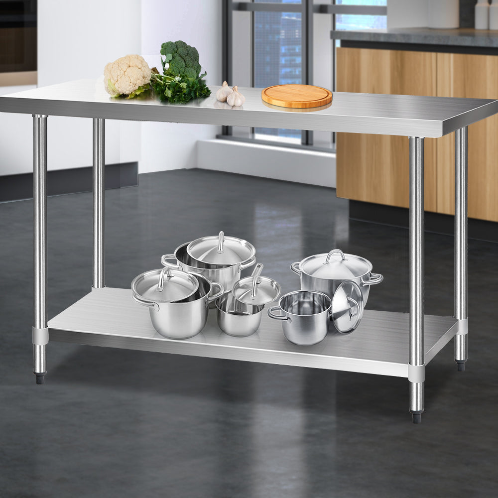 1524X610Mm Stainless Steel Kitchen Bench