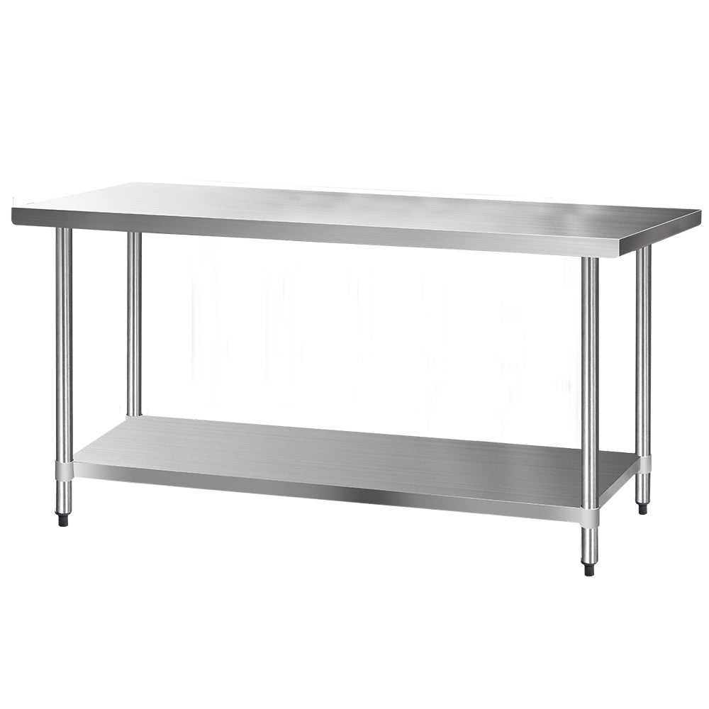 1829x760mm Stainless Steel Kitchen Bench Commercial Food Prep Table