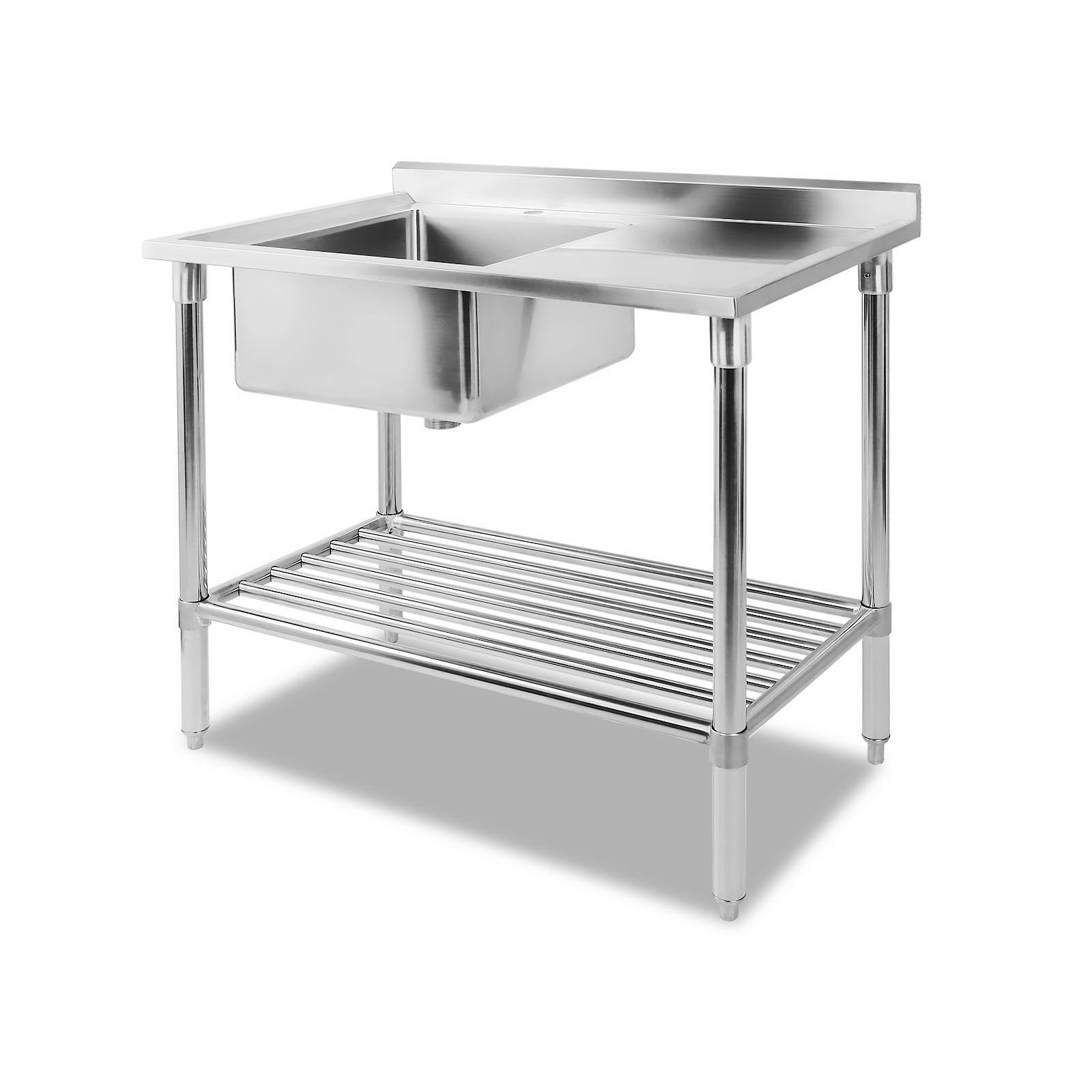 100x60cm Stainless Steel Kitchen Sink Bench 304 Durable Workstation