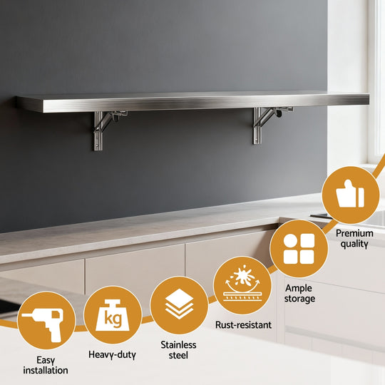 Commercial Stainless Steel Wall Shelf Kitchen Storage