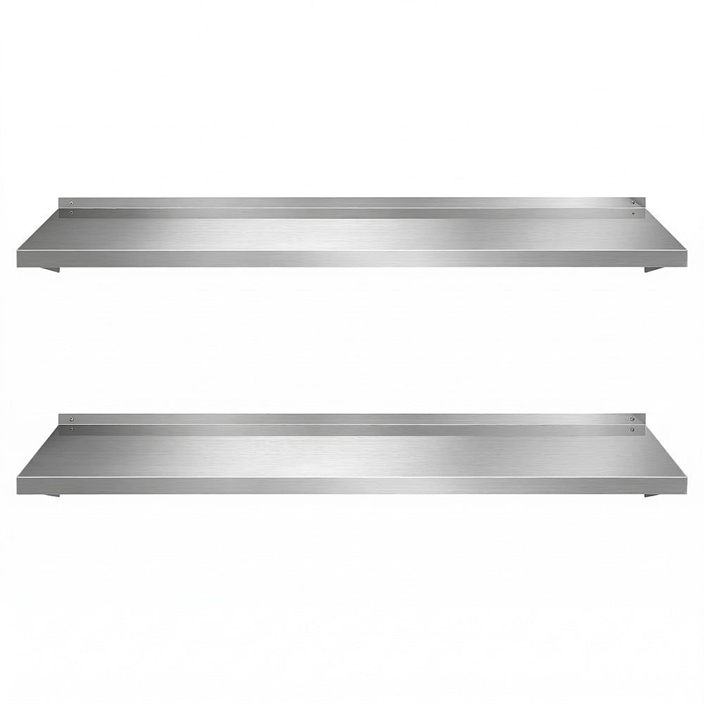 Stainless Steel Kitchen Wall Shelf 1200mm 2PCS | Simpledeals
