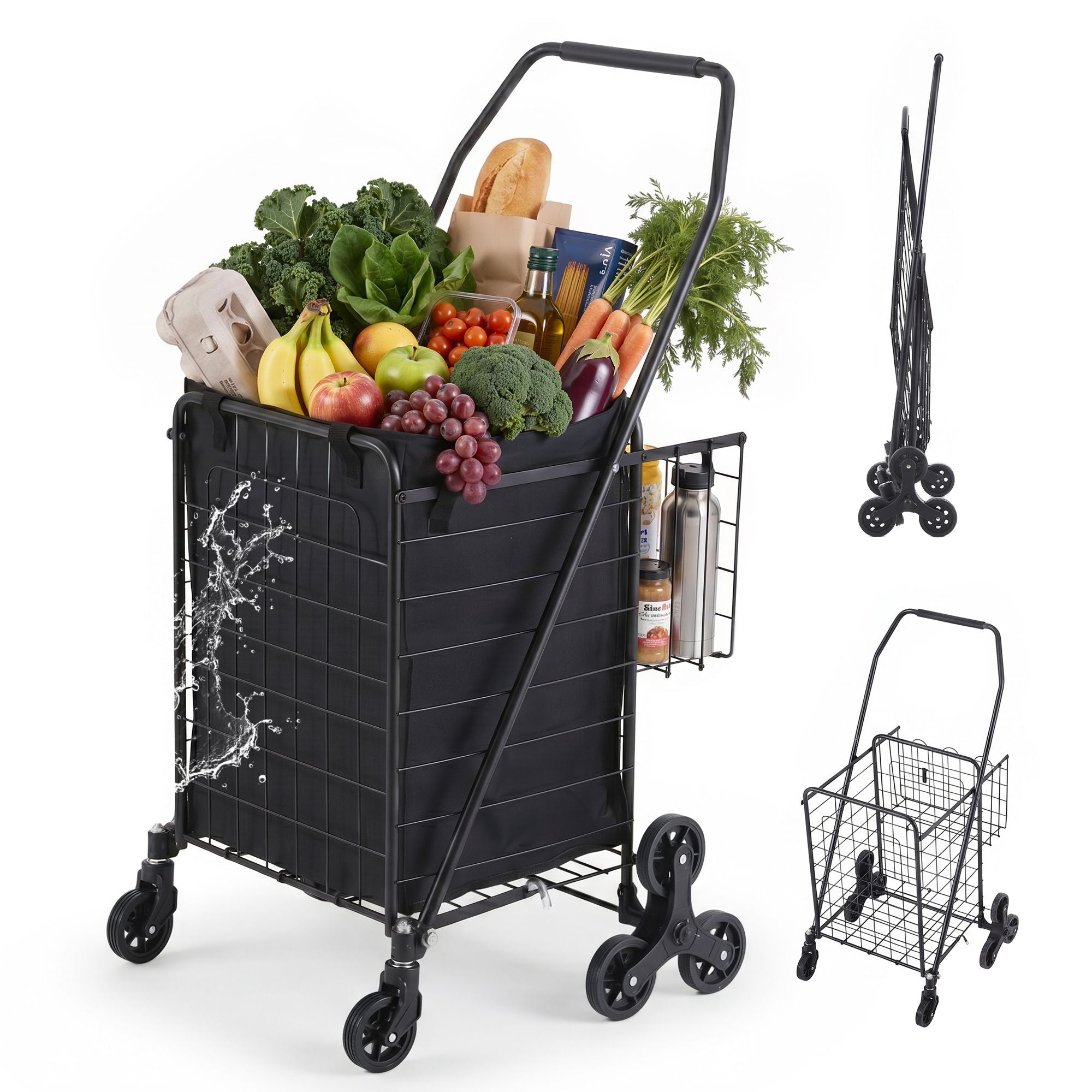 Folding Shopping Trolley Cart Aluminium 45kg | Simpledeals