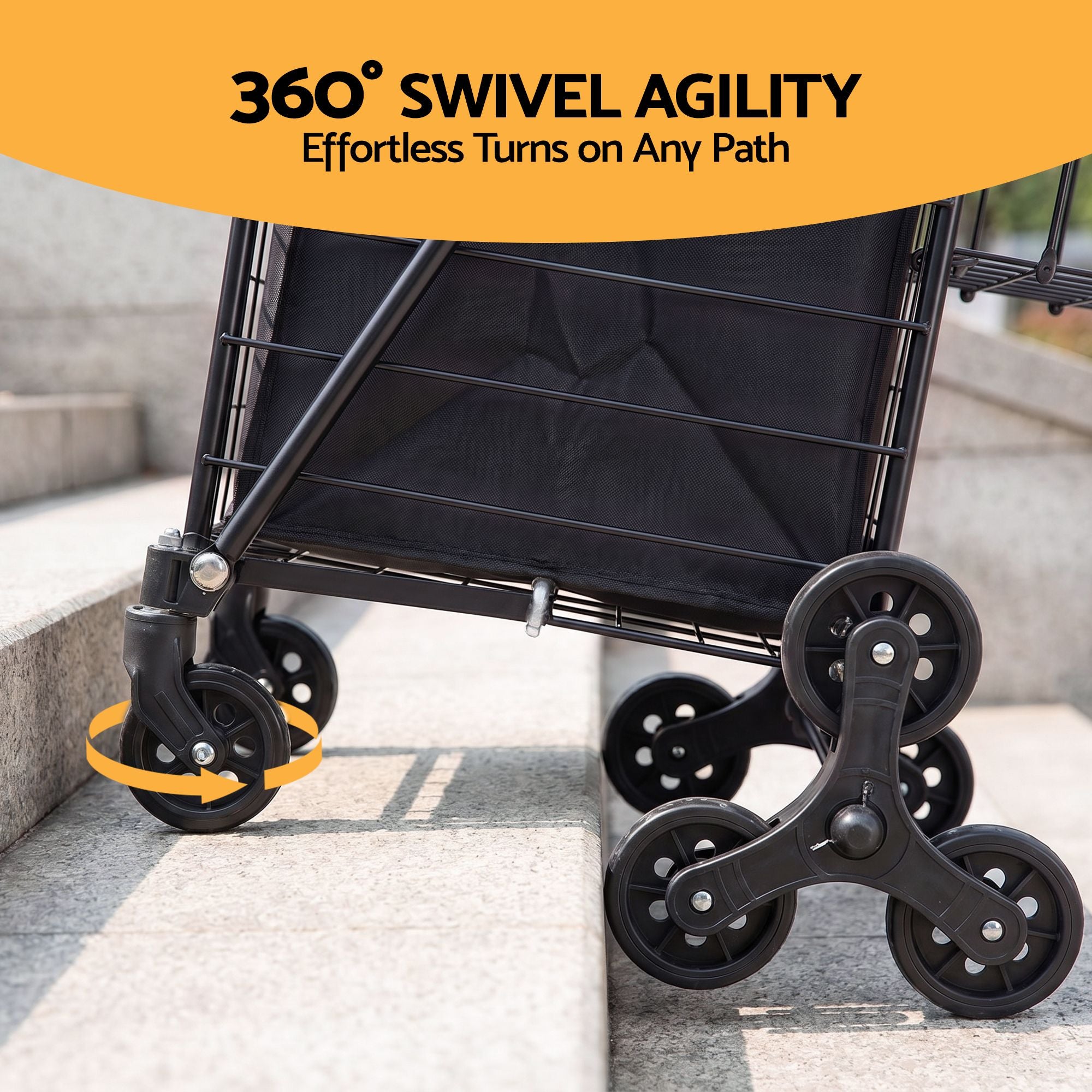 Folding Shopping Trolley Cart Aluminium 45kg | Simpledeals