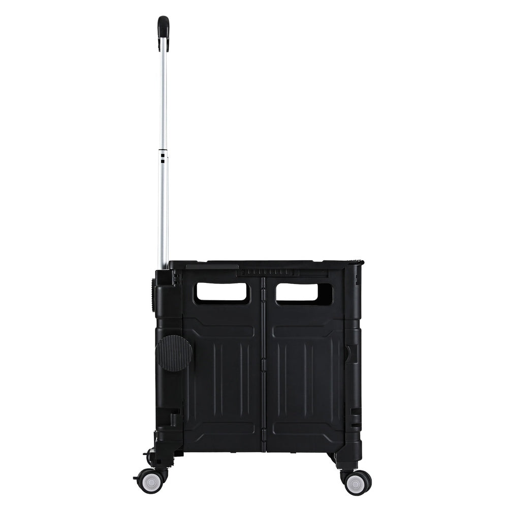 Shopping Trolley Cart 75L Foldable Black/Green/White