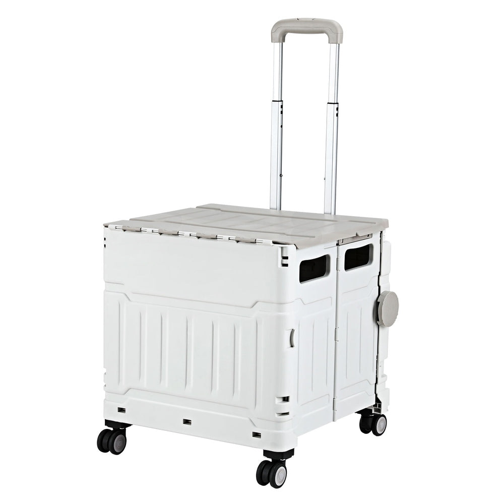 Shopping Trolley Cart 75L Foldable Black/Green/White