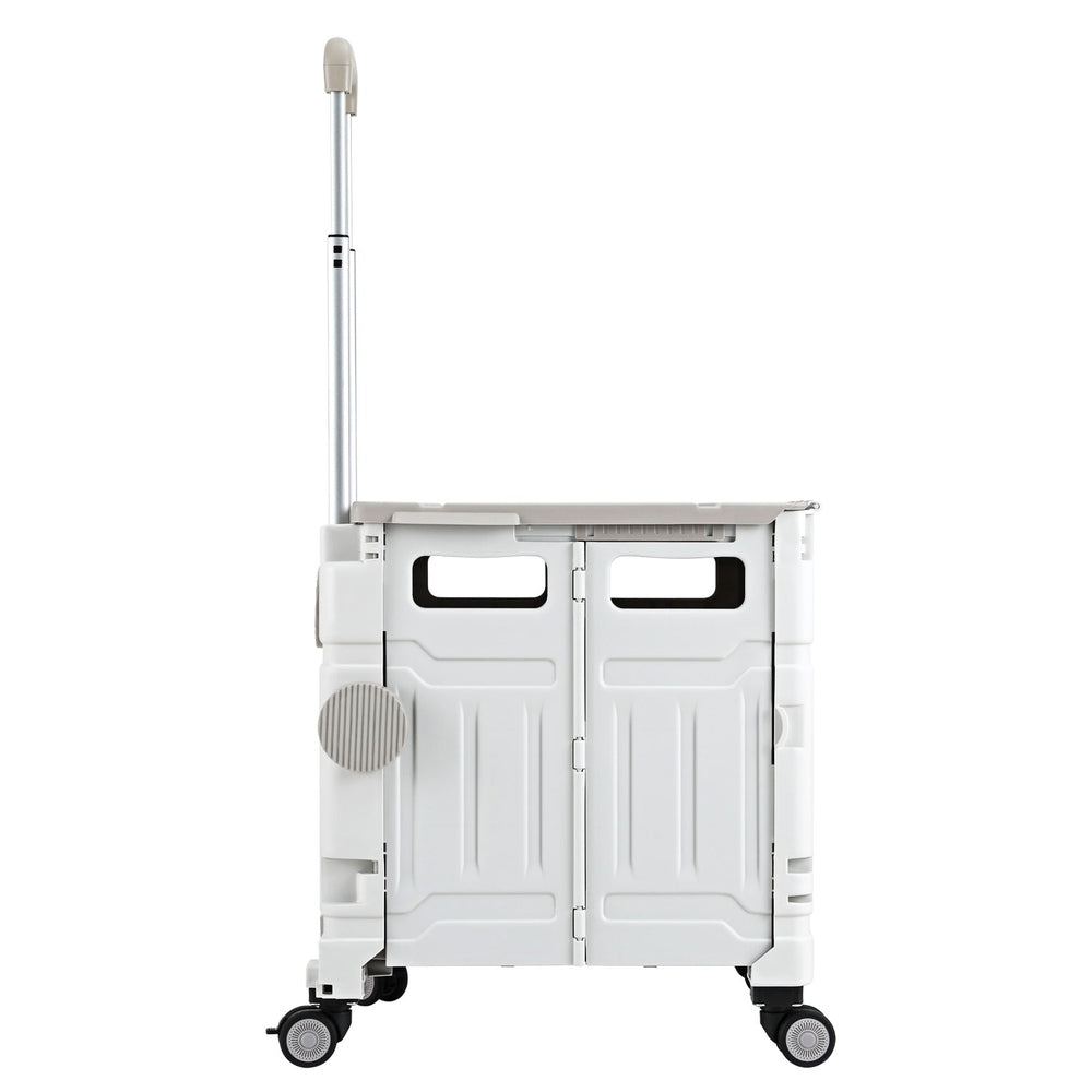 Shopping Trolley Cart 75L Foldable Black/Green/White