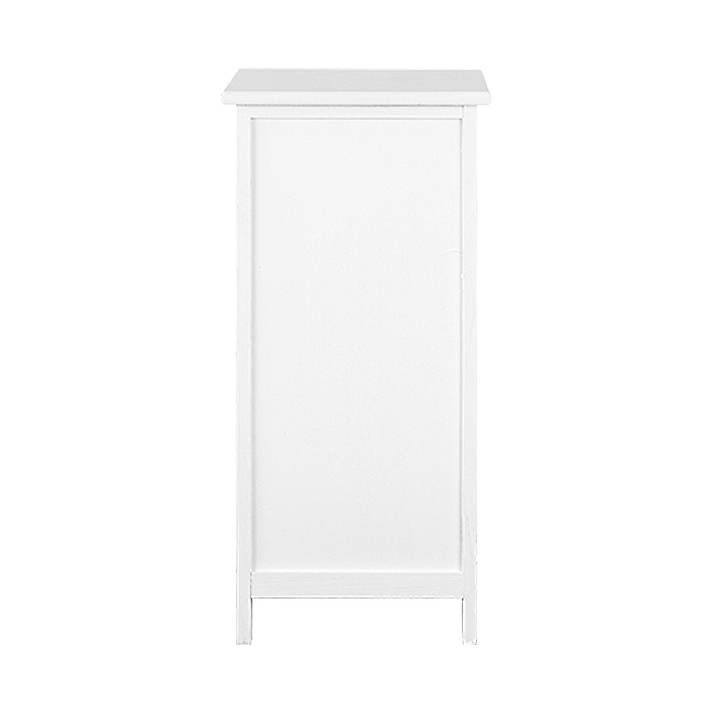 Bedside Table Bathroom Storage Cabinet 3 Drawers White
