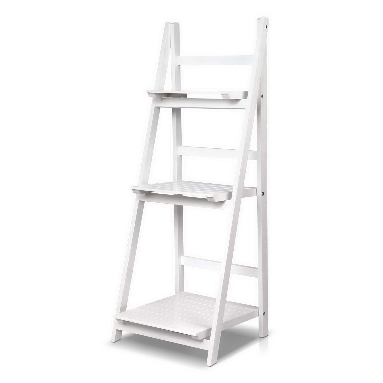 Bookshelf Corner Shelf 3 Tiers - Zane White