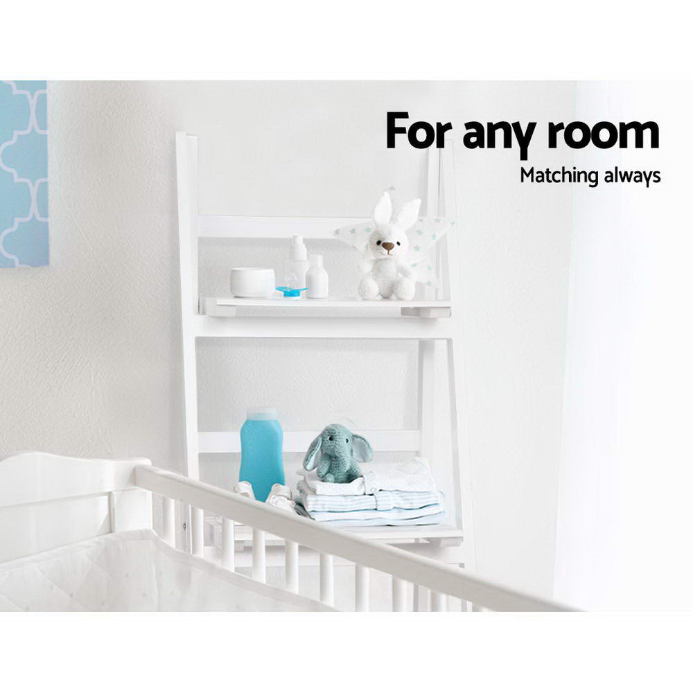 Bookshelf Corner Shelf 3 Tiers - Zane White