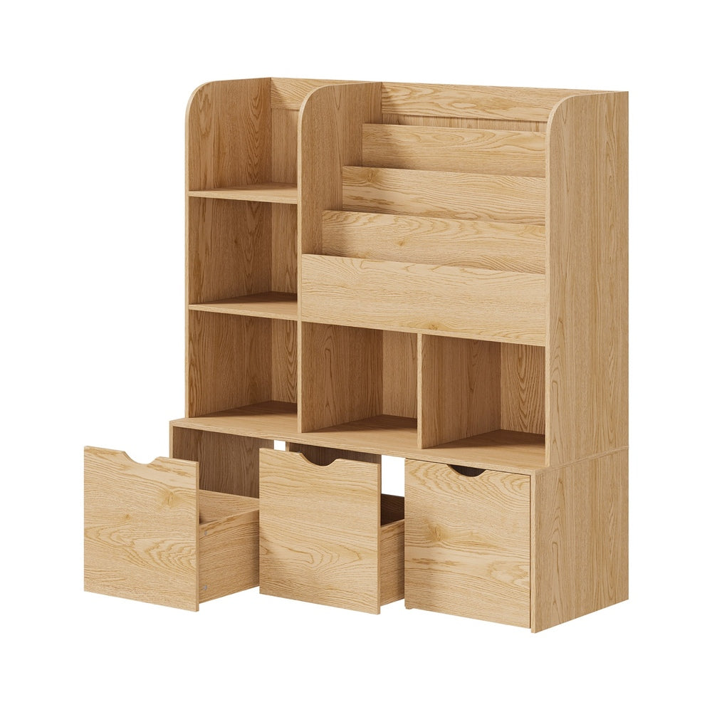 Kids Bookcase Toy Organiser Storage Natural | Simpledeals