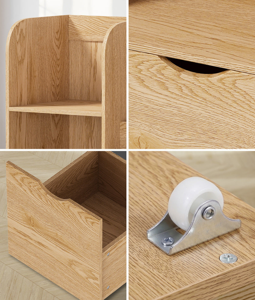 Kids Bookcase Toy Organiser Storage Natural | Simpledeals