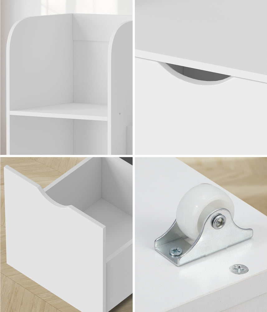 Kids Bookcase Toy Organiser Cabinet With Chest