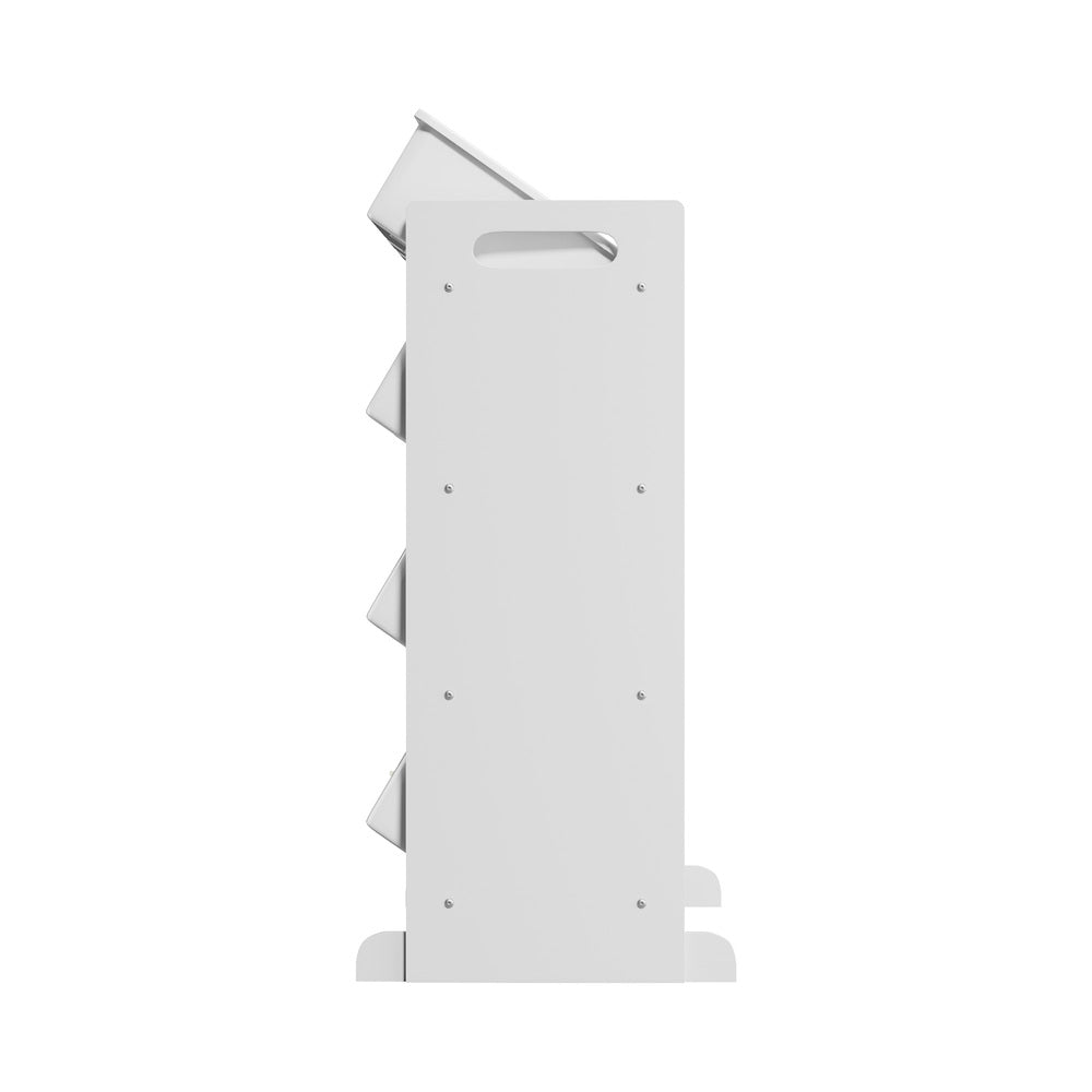 Kids Toy Storage Organiser 16 Bin Shelf with Removable Drawers Grey/White