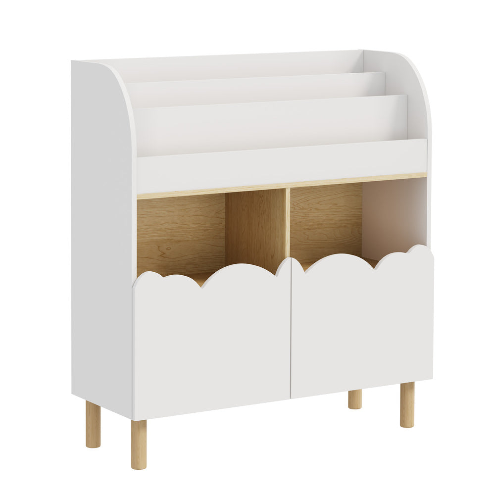 Kids Storage Bookshelf White 80x31.5x90cm
