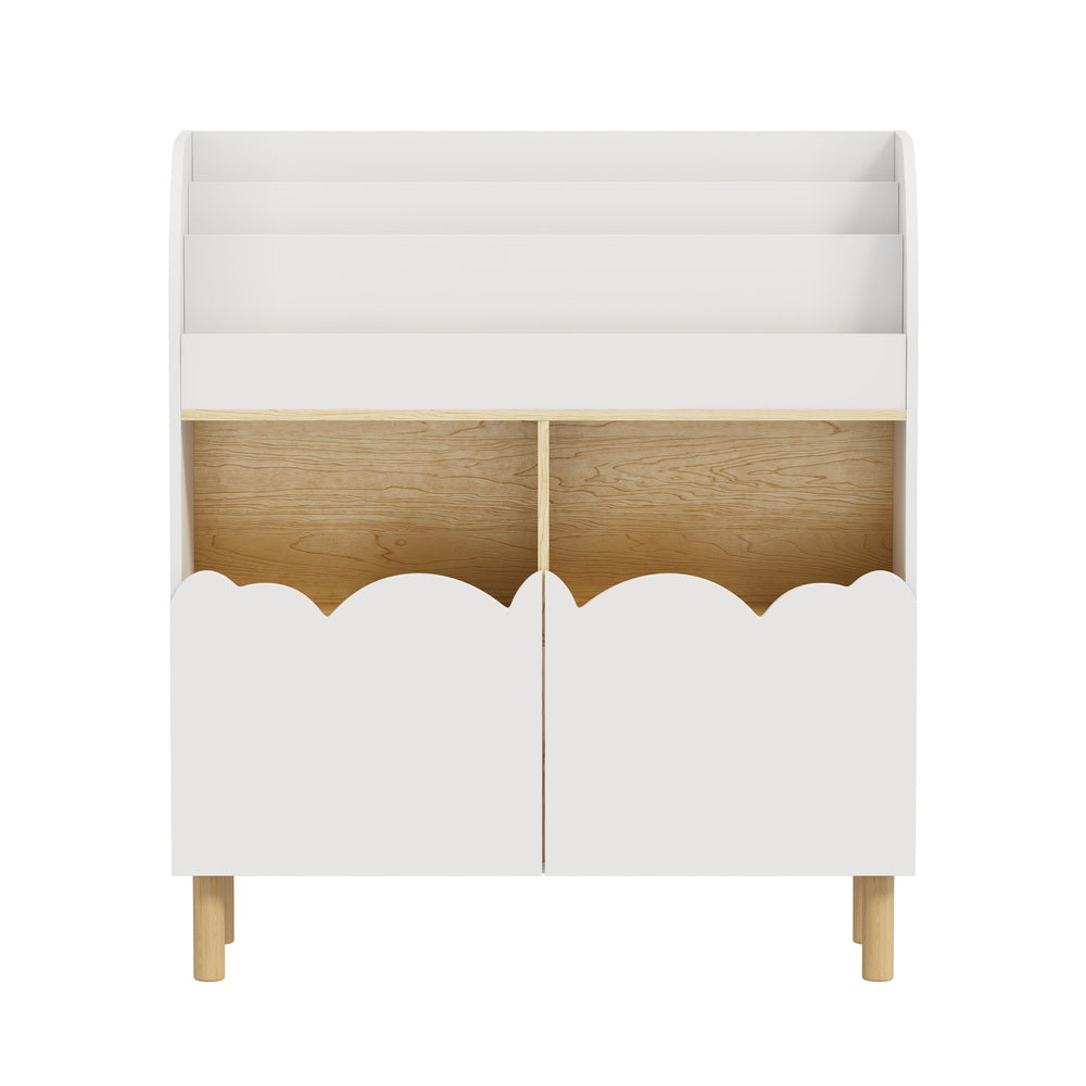 Kids Storage Bookshelf White 80x31.5x90cm
