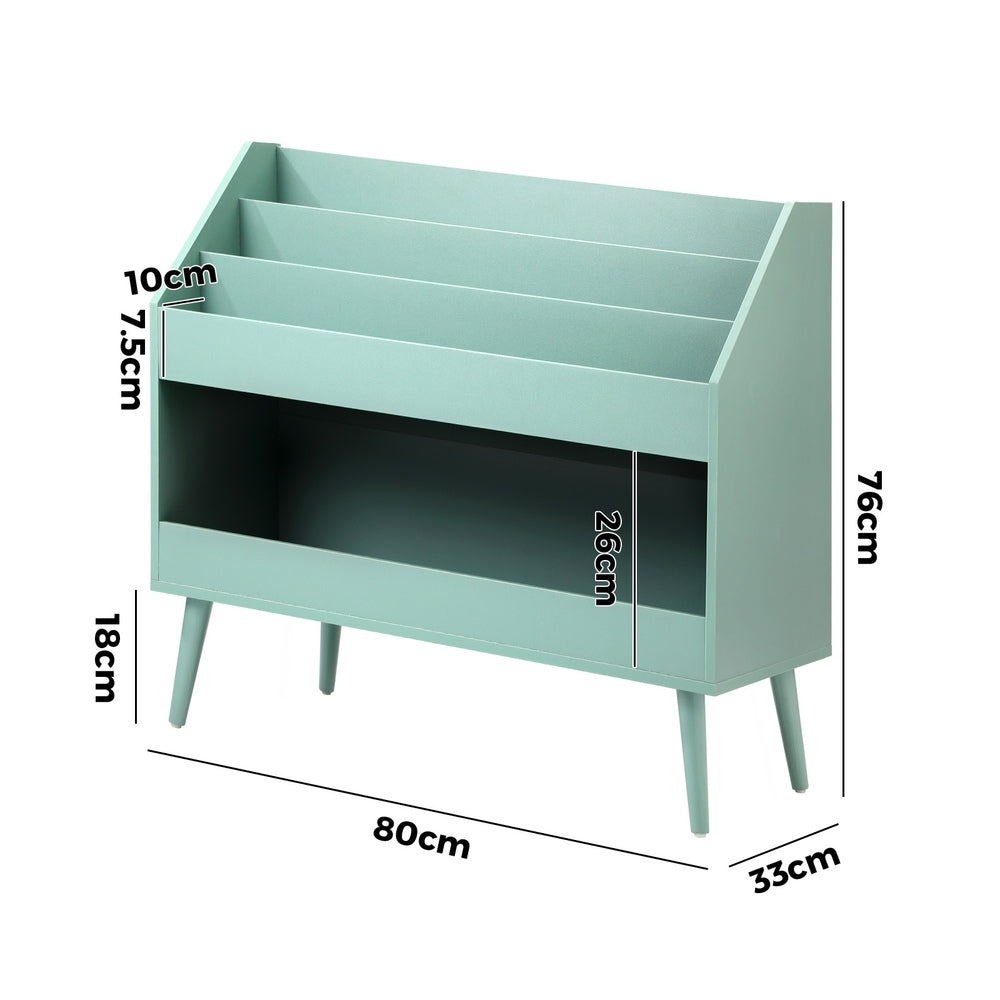 Kids Bookshelf Toy Storage Organiser Green | Simpledeals