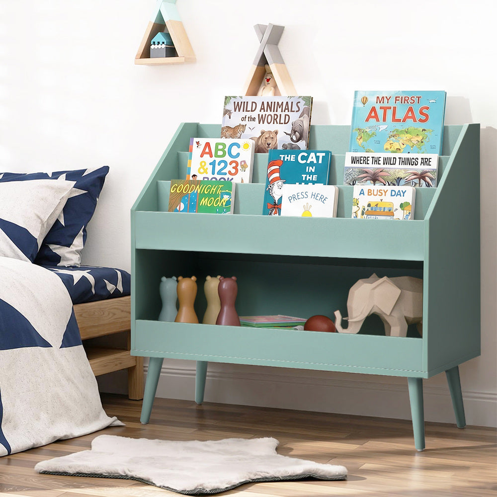 Kids Bookshelf Toy Storage Organiser Green | Simpledeals