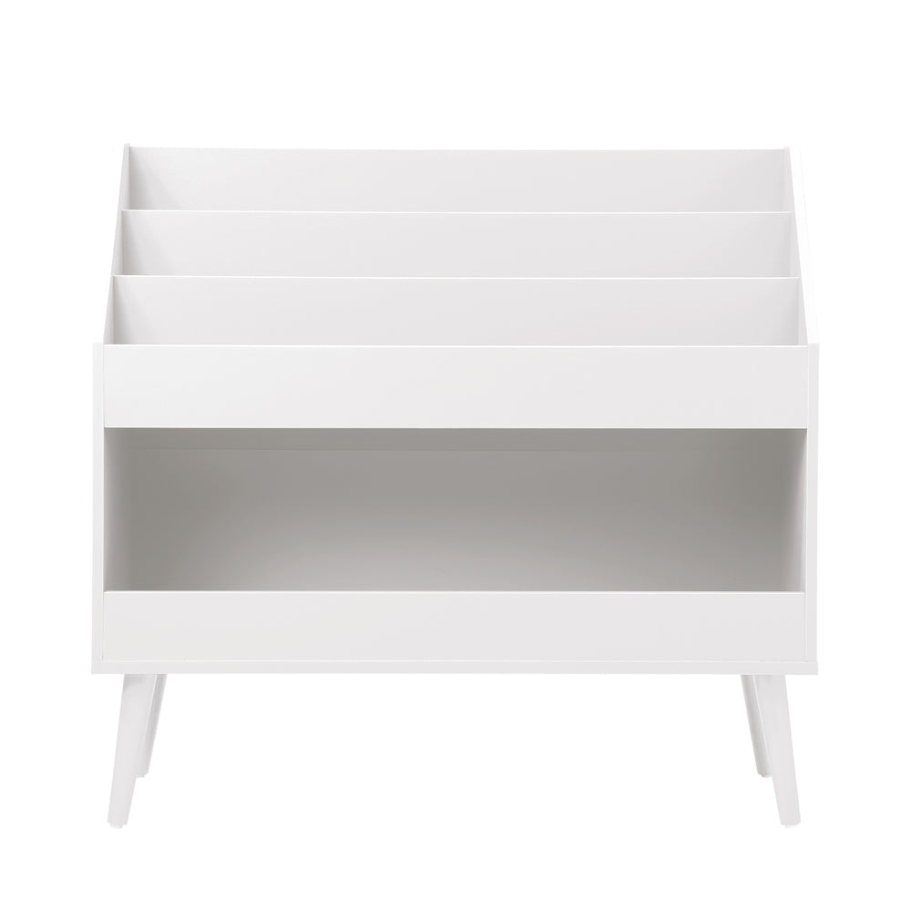 Kids Bookshelf Children Bookcase Organiser Toy Shelf White