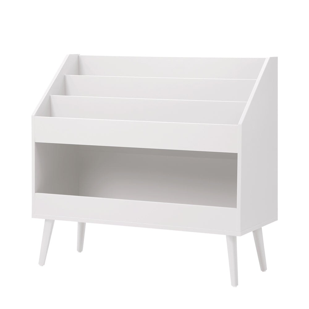 Kids Bookshelf Children Bookcase Organiser Toy Shelf White