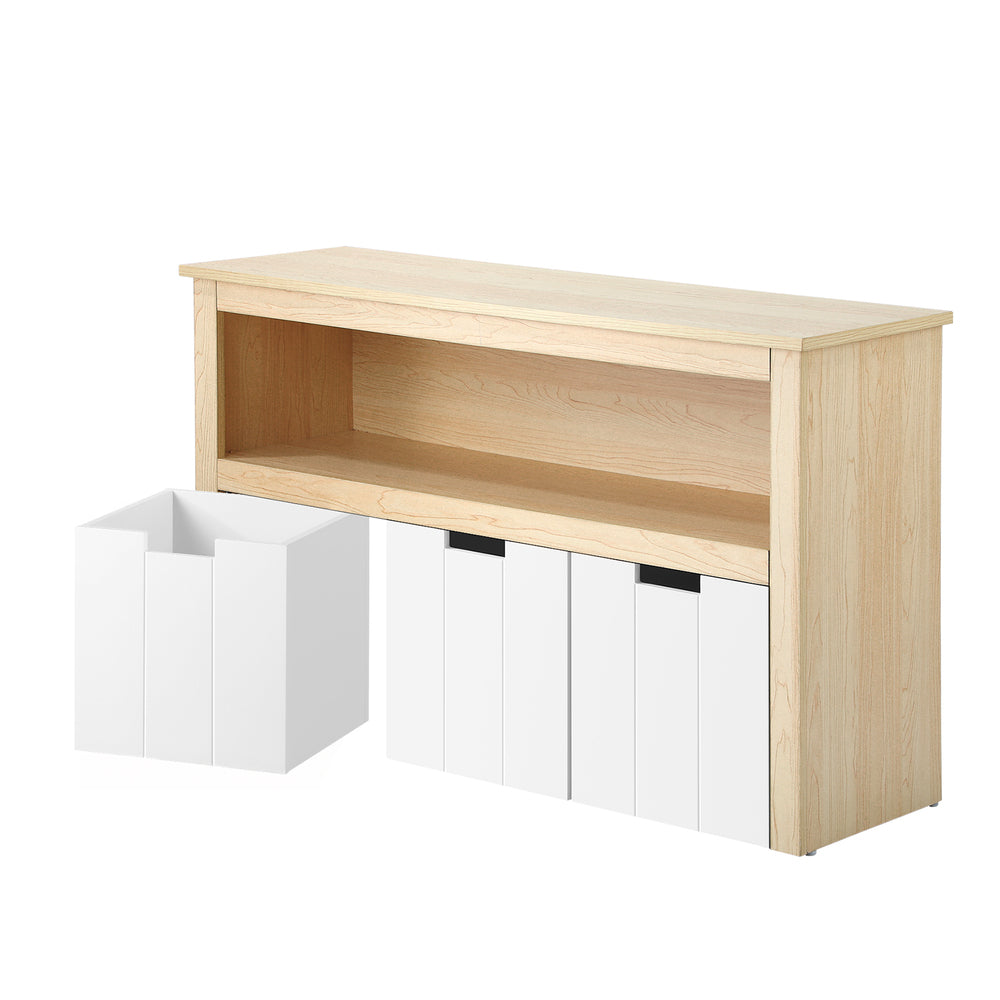 Wooden Kids Toy Storage Cabinet Displayshelf 3 Portable Box