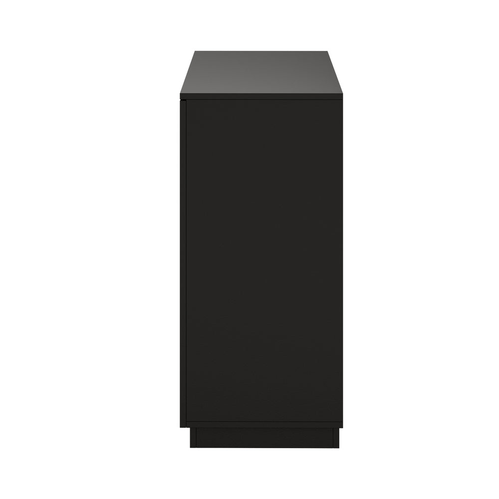 Black Buffet Cabinet 4 Drawers Cupboard | Simpledeals