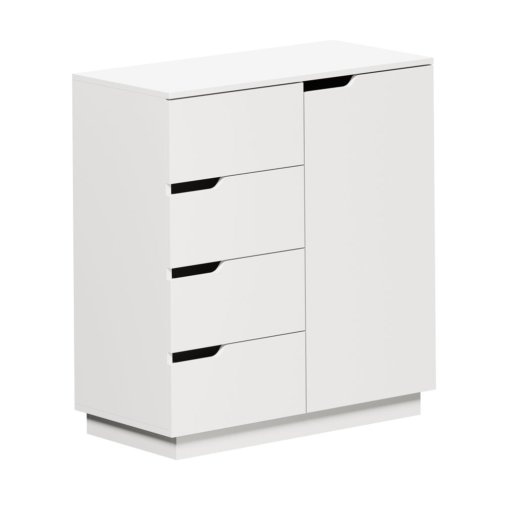 Buffet Storage Cabinet 4 Drawers White | Simpledeals