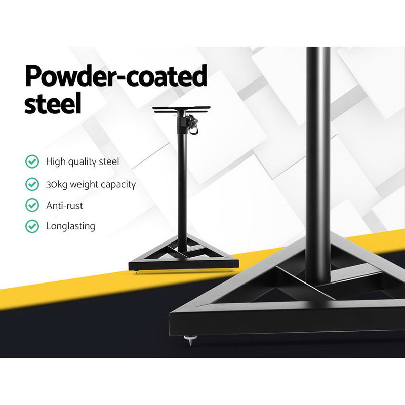 120Cm - Adjustable Speaker Stand 67–120cm Pair Home Studio Support