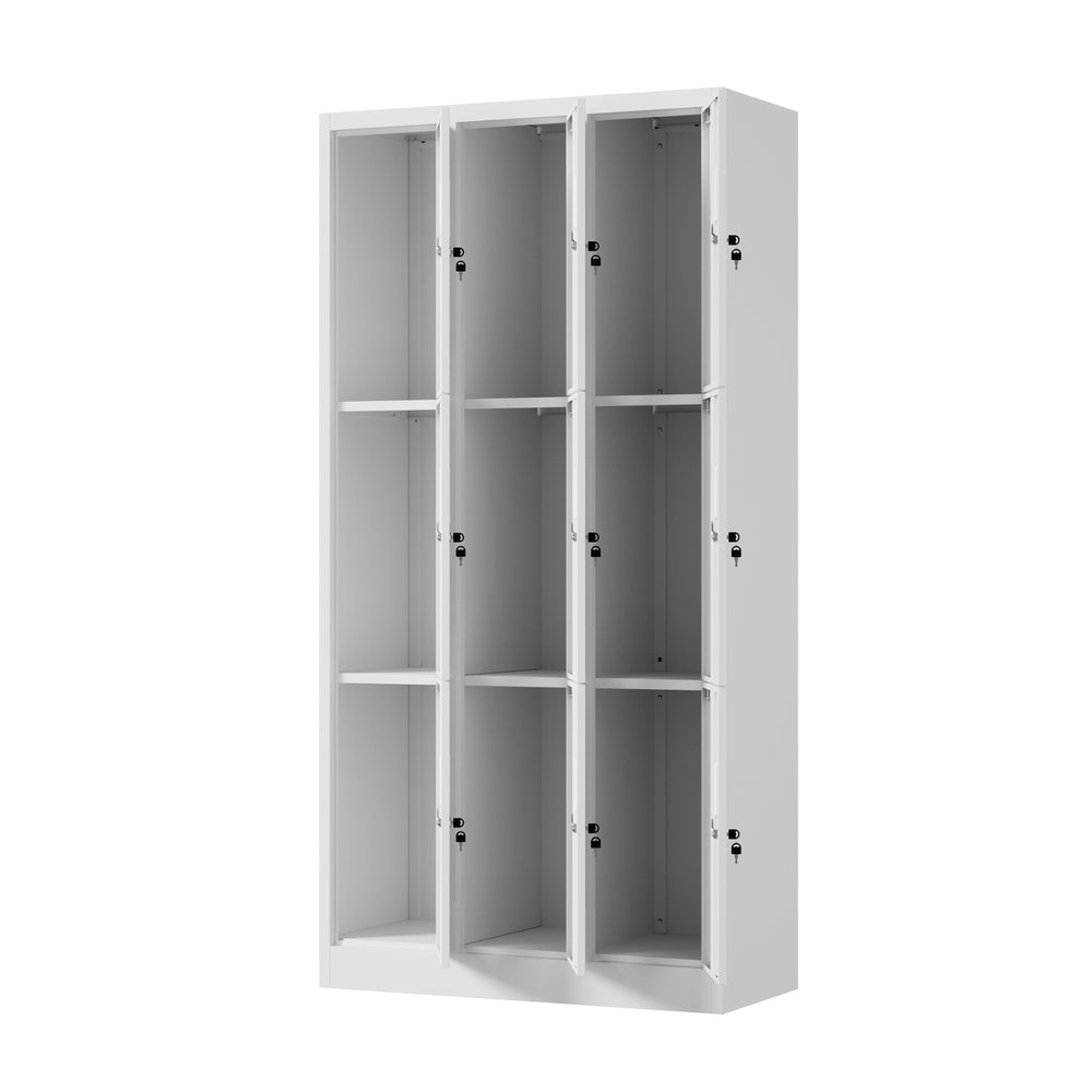 9 Door Steel Locker Cabinet Office Gym School | Simpledeals