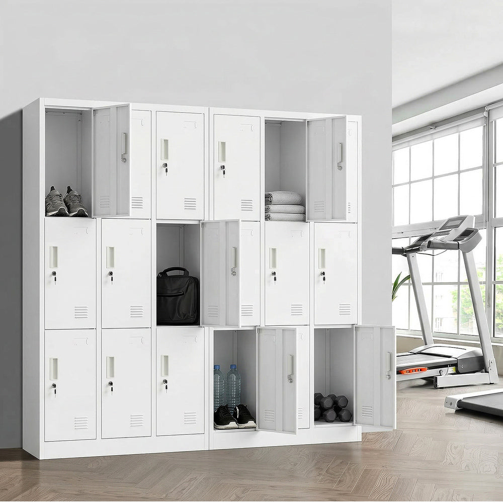 9 Door Steel Locker Cabinet Office Gym School | Simpledeals
