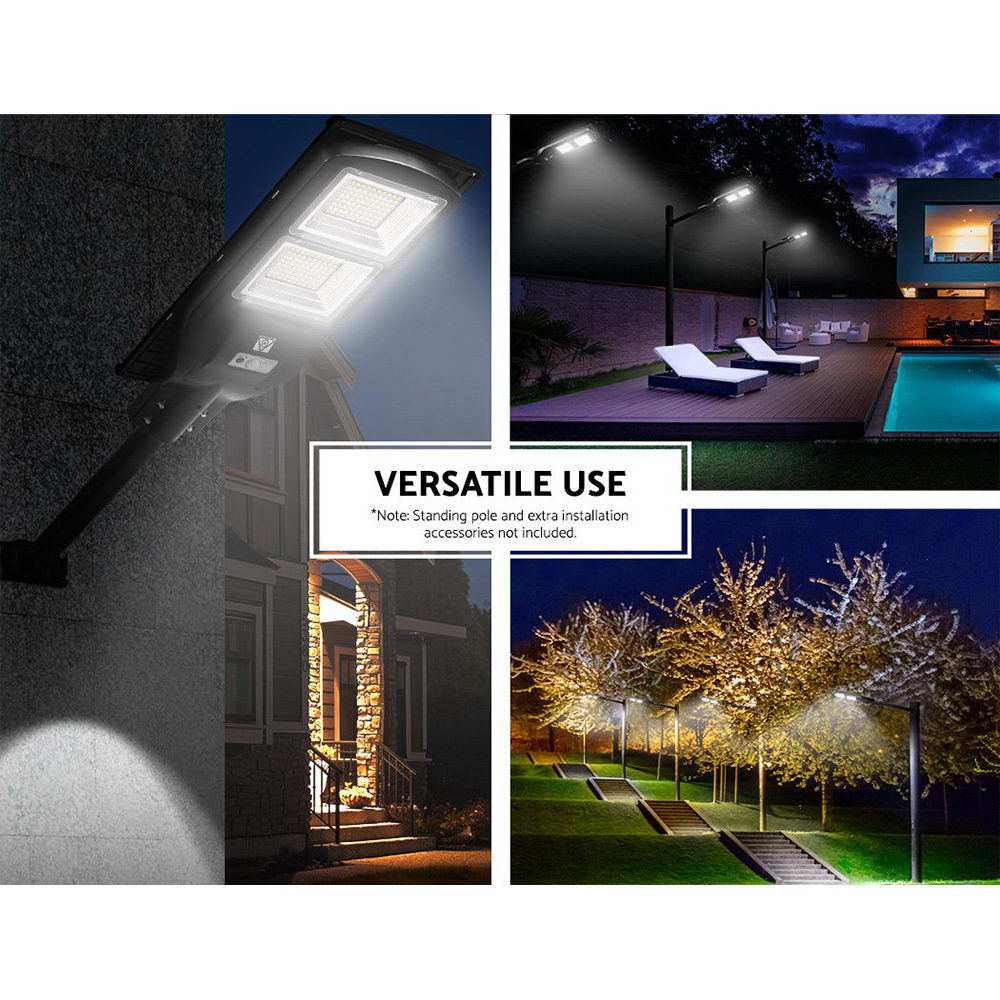 160 Led Solar Street Light 120W Flood Motion Sensor Outdoor Wall Lamp X2