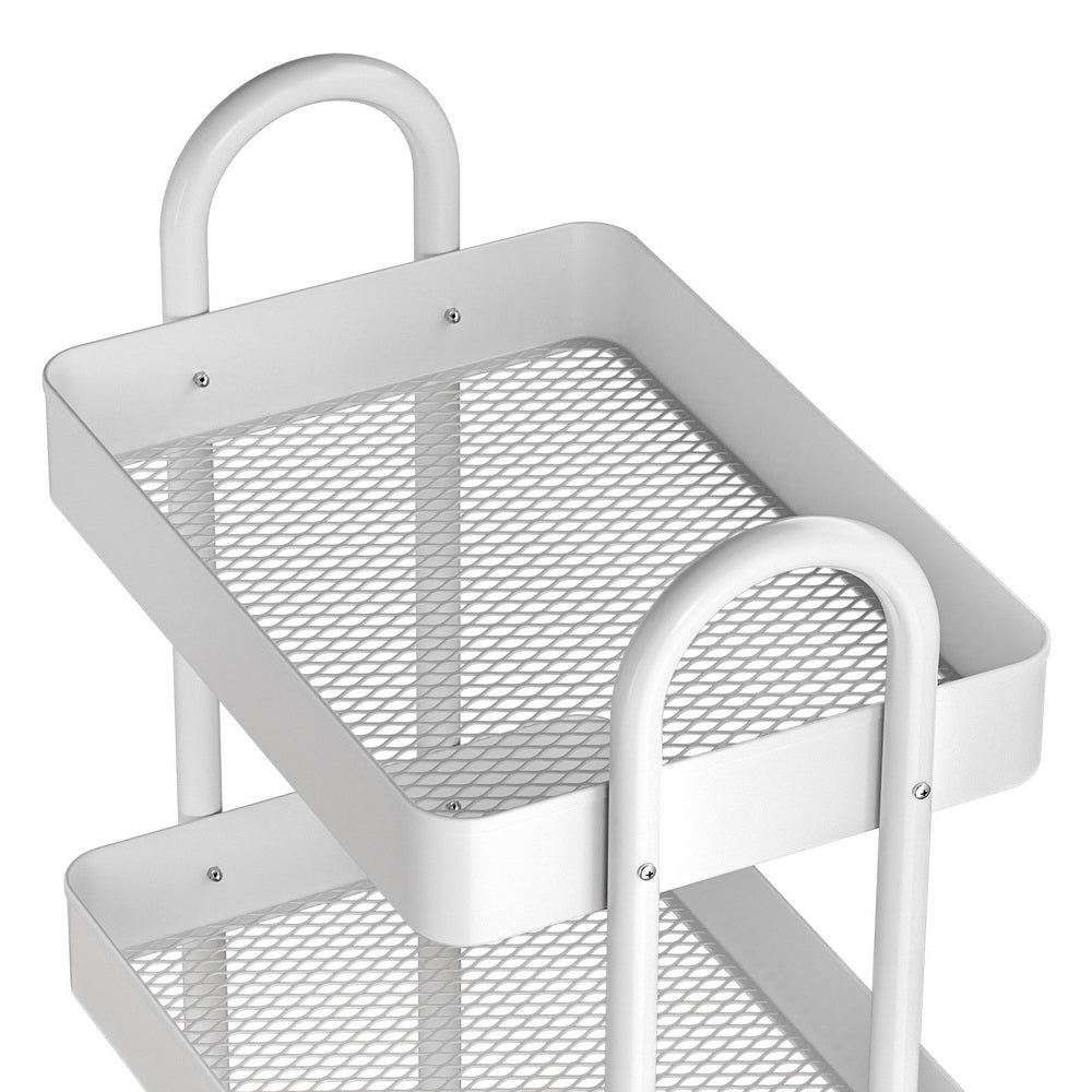 Black colour - Storage Trolley Kitchen Cart 4 Tiers Black - photo 12