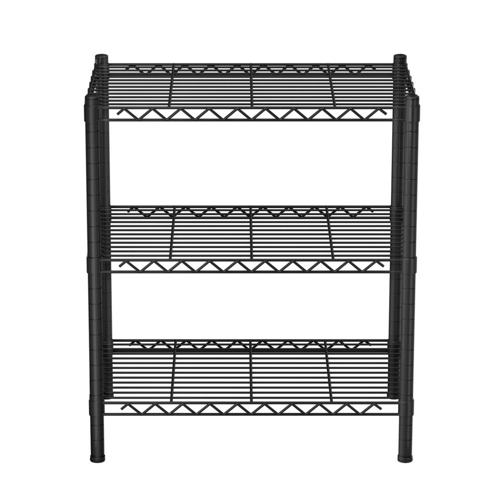 3-Tier Shelving Unit Adjustable Garage Storage Shelves Kitchen Rack Steel, Kitchen & Dining Trolleys