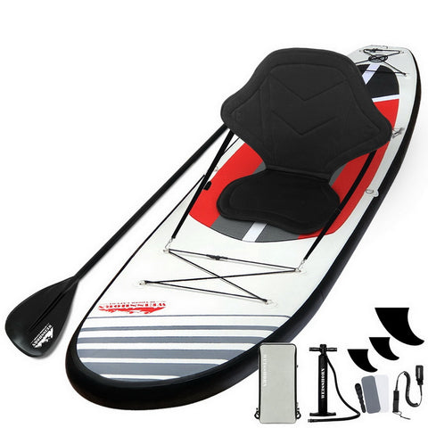 Stand Up Paddle Board 11Ft Inflatable Sup Surfboard Paddleboard Kayak Black