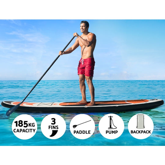 Stand Up Paddle Board 11Ft Inflatable Sup Surfboard Paddleboard Kayak Red - Paddleboards
