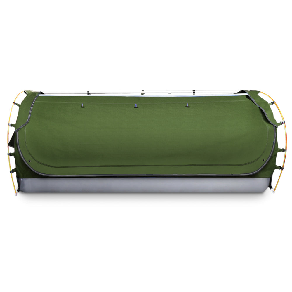 Double Swag Camping Swags Canvas Free Standing Dome Tent Celadon