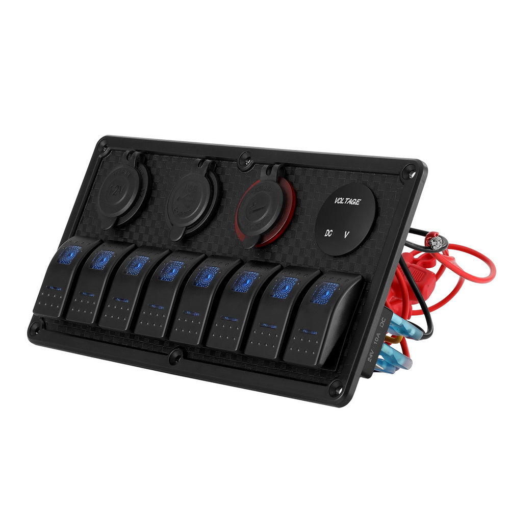 12V Switch Panel For Car Boat Marine USB ON-OFF LED Rocker Toggle